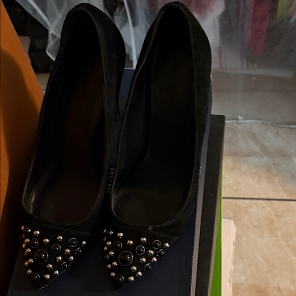 Karl Lagerfeld Pointed-Toe Embellished Pumps - Picture 2 of 6